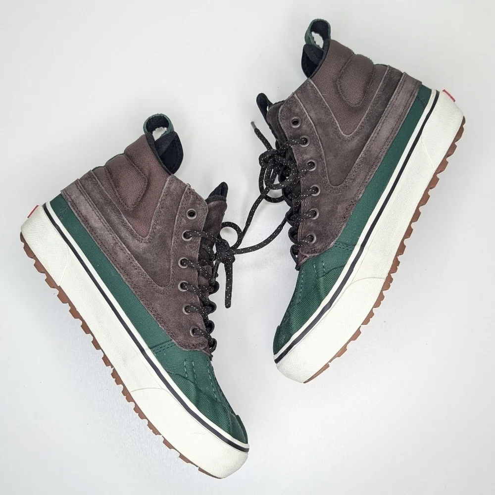 Vans Sk8-Hi Del Pato MTE-2 Lace Up Sneaker Hiking Boot Brown Green Size 8.5